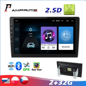 

AMPrime 2din Android Car Radio Autoradio 9"Android 2.5D Car Multimedia Player GPS Wifi Mirrorlink 2 32G Tape Recorder Radio