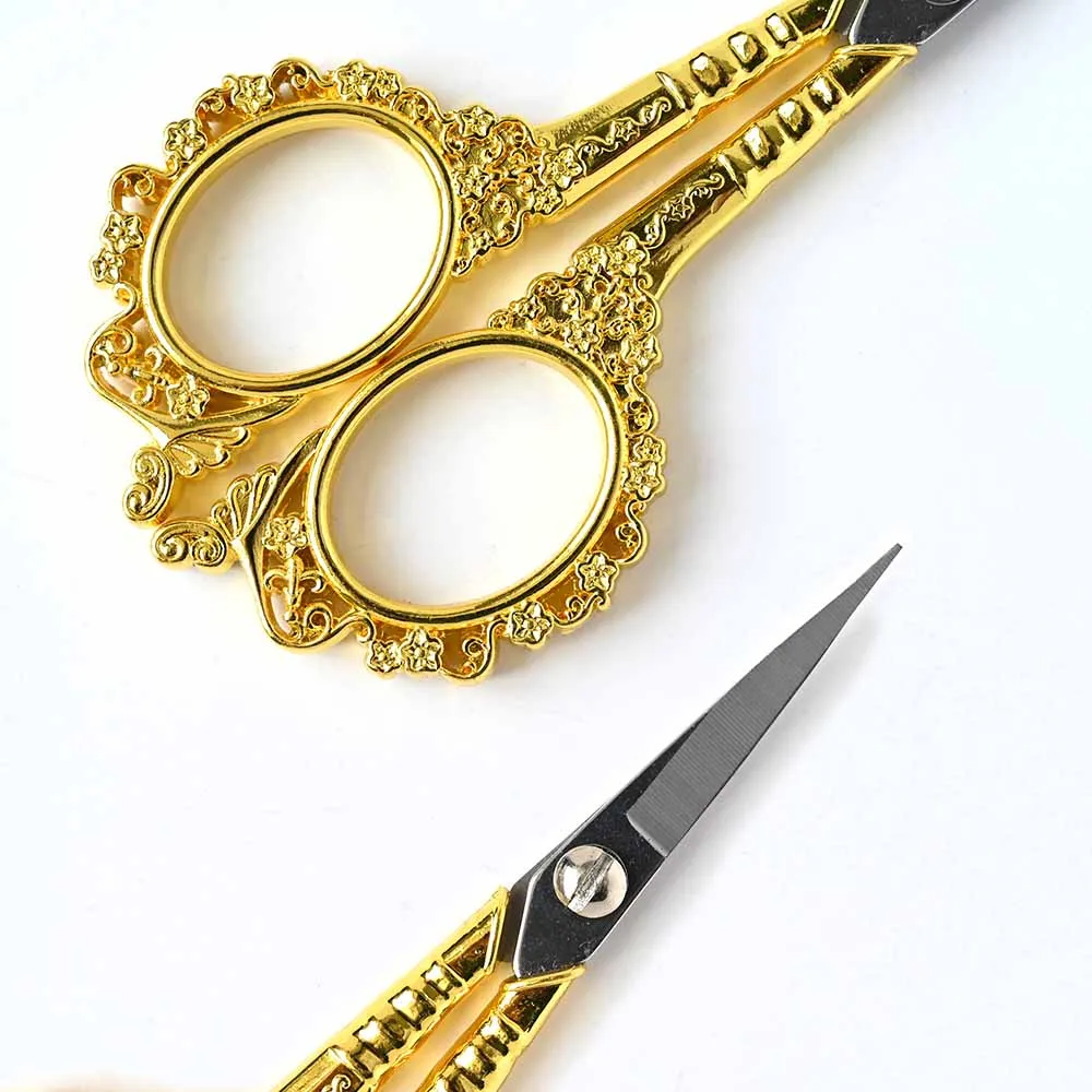 1Pcs Europäischen Retro Rose Goldene Edelstahl Nagel Schere Dead Skin Remover Make-Up Cutter Multi-Funktion Maniküre Werkzeug te # 67 – Detail 5