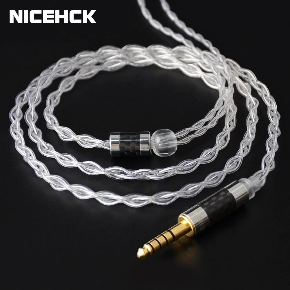 NiceHCK LitzPS кабель 4N Litz Pure Серебристые наушники для обновления 3 5/2 5/4 4 мм MMCX/NX7 Pro/QDC/0 78