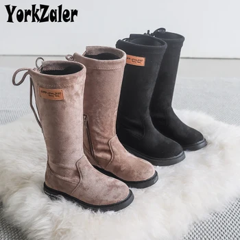 

Yorkzaler Spring Autumn Kids Boots For Girls Suede Leather Children Teenager Boots Fashion Winter Girl Boots Casual Shoes 27-35