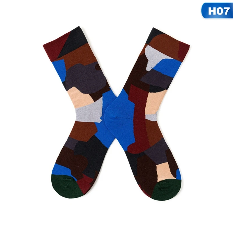 Осень-зима, модные мужские Короткие хлопковые носки средней длины, женские сетчатые короткие носки, впитывающие пот дышащие чулки