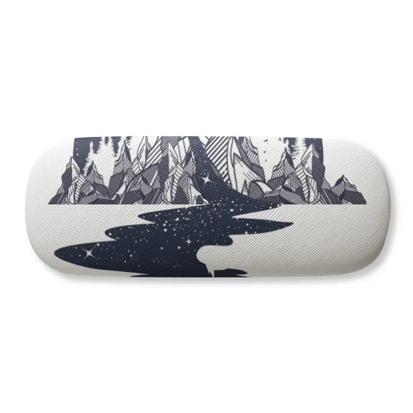 

Iceberg Stream Stars Art Pattern Glasses Case Eyeglasses Clam Shell Holder Storage Box