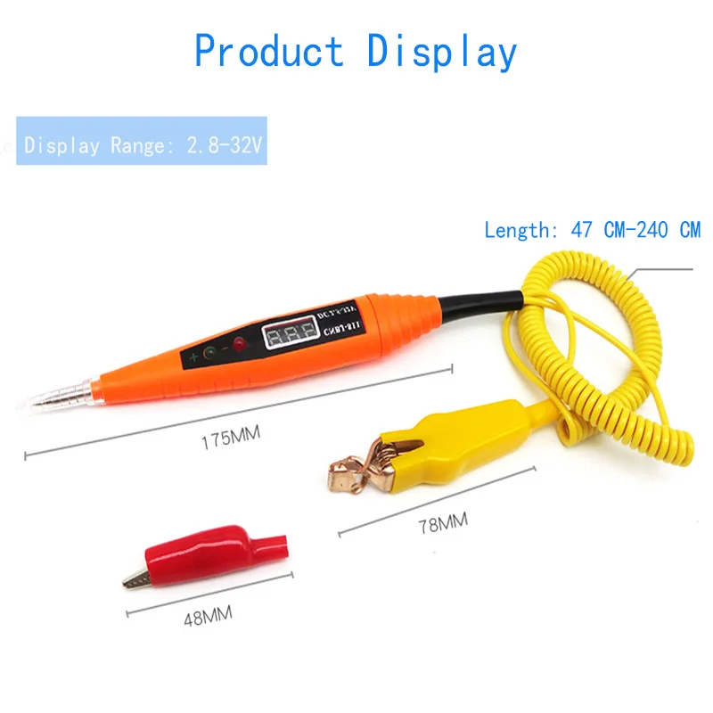 Automotive Circuit Tester Current Tester 2.5v32v With Indicator Light
