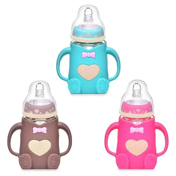 

240ml Baby Silicone Milk Feeding Bottle Safe Infant Juice Water Feeding Cup 23GD