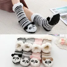 Cartoon Velvet Floor Socks Women Winter Thicken Warm Sleep Socks Cotton Knit Floor Non-slip Super Thicken Soft Socks Home