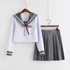 Robes d'école blanches pour femmes, uniformes Jk, costume de marin, uniforme scolaire japonais Anime pour filles lycéennes, jupe plissée ► Photo 3/4