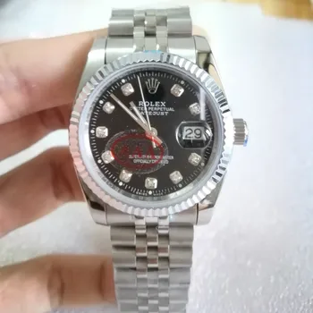 

Hot luxury watch men AAA 36mm automatic mechanical No battery sweeping Date JUST stainless steel watches 2813
