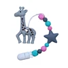 Joepada Baby Teething Necklace lovely Koala Owl Horse Cookies Baby Teether Molar Toy Gift Raccoon Food Grade Silicone Beads 4