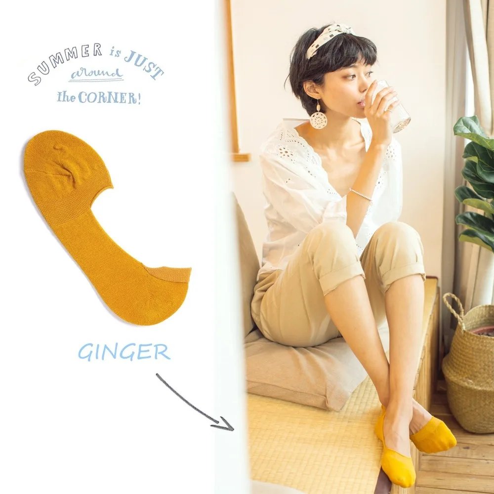 

New Summer Cute Socks Korea Solid Color Sox Cotton Shallow Silicone Non-slip Invisible Bobbysocks Female Breathable Hose 2020