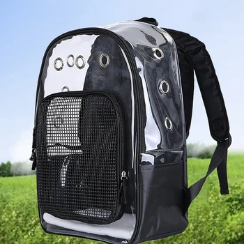 

ABDB-Pet Clear Cat Backpack Carrier Breathable Foldable Pet Backpack Carrier for Puppy Dog Cat Lightweight Cat Backpack for Outd