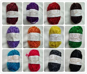 

12-volume color mixing Plus silk shiny yarn gold thread handicraft weaving@