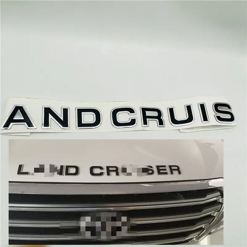 

Universal Modified Car Stickers For Toyota Land Cruiser Front Bonnet Emblem Logo Badge Words Nameplate Auto Decals