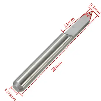 

10x 3.175mm Carbide Flat Bottom CNC Engraving Drill Bit 60-Degree 0.1mm V-shaped Marking Starting Holes Tool