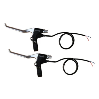 

2pcs/Set Durable Aluminum Switched Cable Brake Lever Handle Universal Fit For Electric Bicycle Upgrade