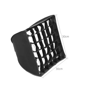 

Godox soft box 30*30cm/ 11.8*11.8in Softbox with Grid Compatible with Godox S30 Focusing LED Video Light