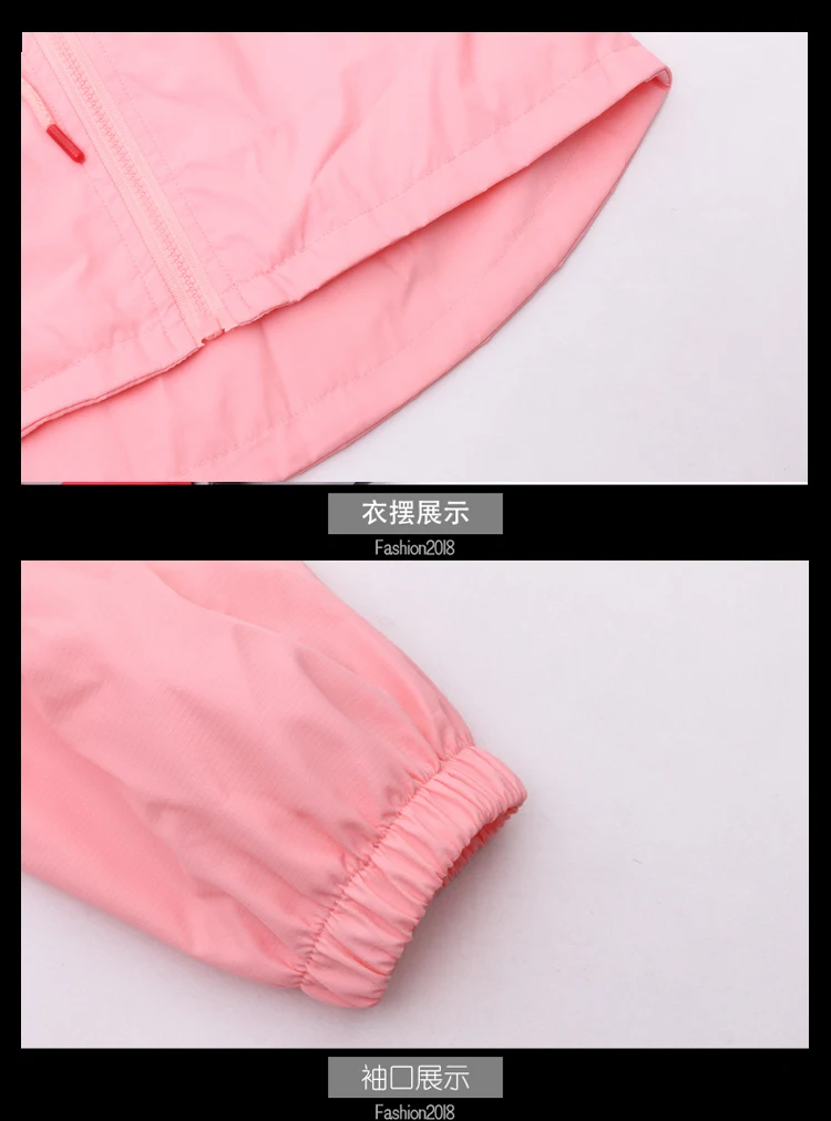 Одежда для девочек г. Осенняя Новая тонкая детская одежда розовая/синяя ветровка для девочек, зимнее пальто с капюшоном для девочек