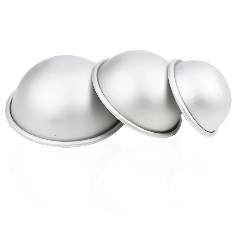 2PCS Round Aluminium Alloy Bath Bomb Molds DIY Tool Bath Bomb Salt Ball Homemade Crafting Gifts Semicircle Sphere Mold Set 2