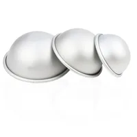2PCS Round Aluminium Alloy Bath Bomb Molds DIY Tool Bath Bomb Salt Ball Homemade Crafting Gifts Semicircle Sphere Mold Set 2