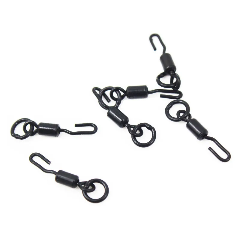 25PCS Carp Fishing Accessories Quick Change Swivels for Carp Ronnie Rigs Flexible Spinner Swivels Fishing Tackle Equipment fishing accessories fishing tackle fishing tools fishing tool fishing swivels