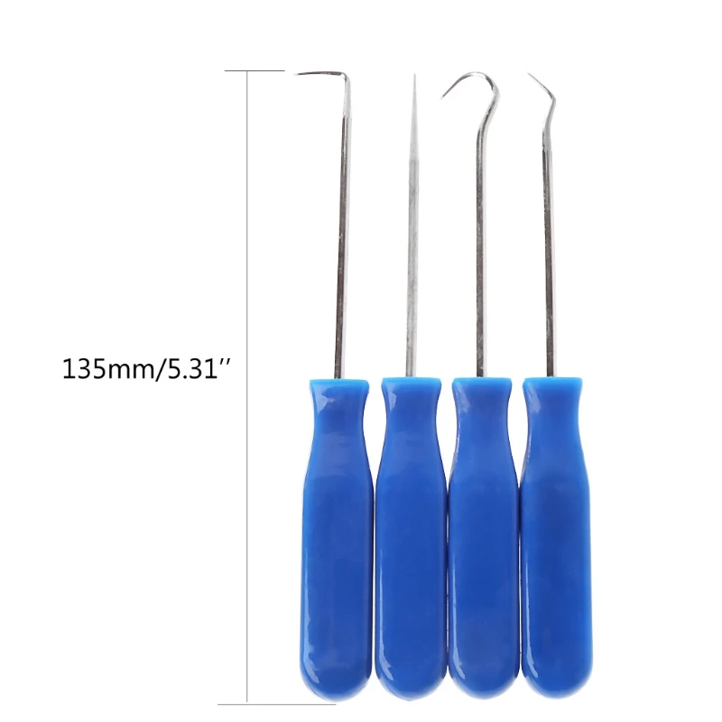 

4Pcs Car Pick and Hook Set O Ring Oil Seal Gasket Puller Remover Craft Hand Tool