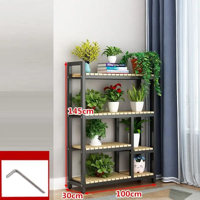 Number 3 Para Plantas Escalera Decorativa Madera плантенреккен балкон стеллаж для горшков Stojak Na Kwiaty балкон полка Dekoration цветок стенд - Color: Number 3