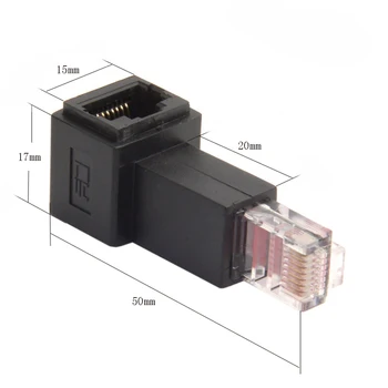 

Up Down Left Right Angled 90 Degree 8P8C FTP STP UTP Cat 5e RJ45 Lan Ethernet Network extension Male to Female