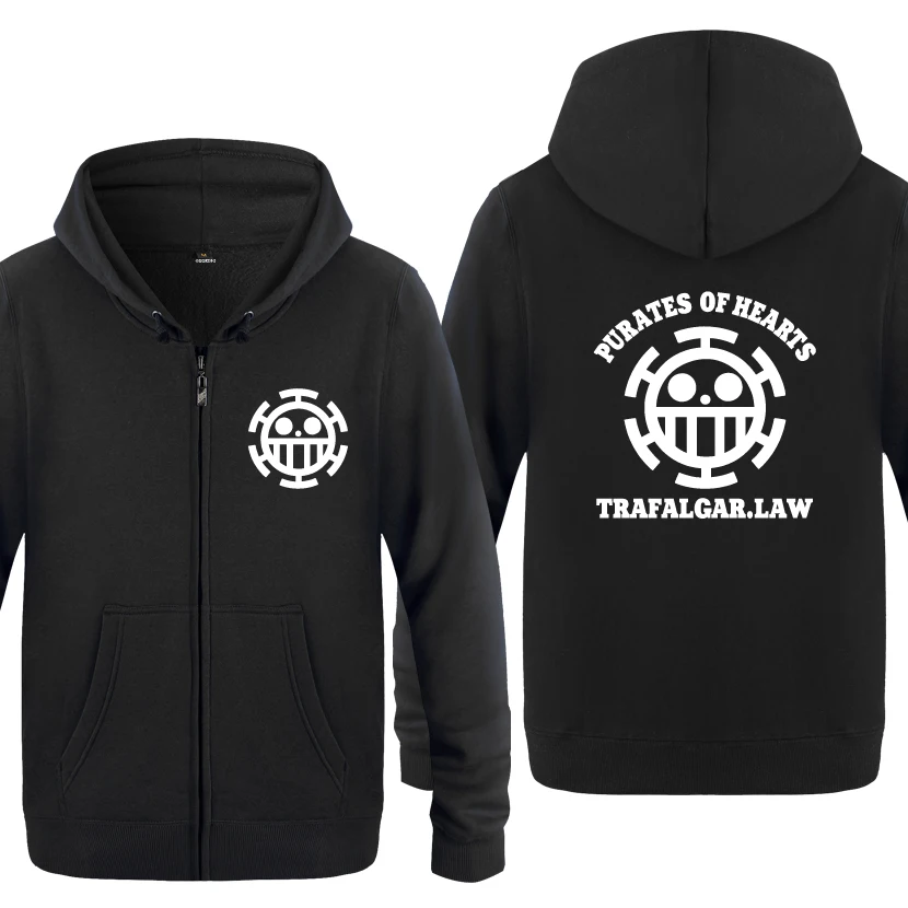 Аниме one piece толстовки мужские мужские s молния с капюшоном флисовые толстовки кардиганы