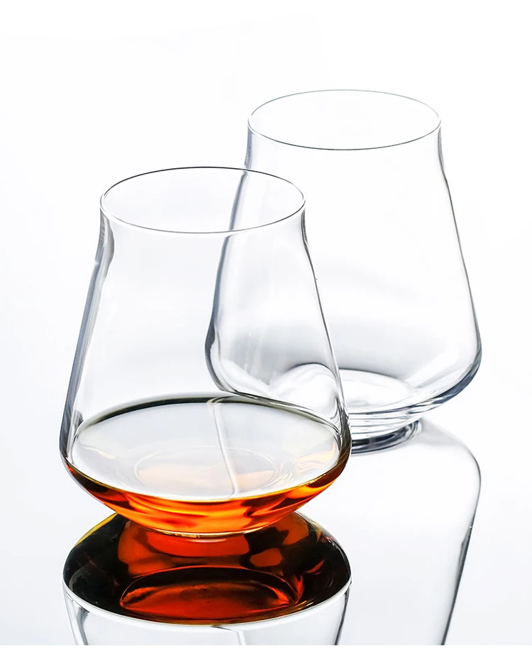 France Designer Superior Iced Coaster Whiskey Copita Nosing Glass Set Open Up Verre Whisky Wine Taster Cup Holder Pad Copo Vidro