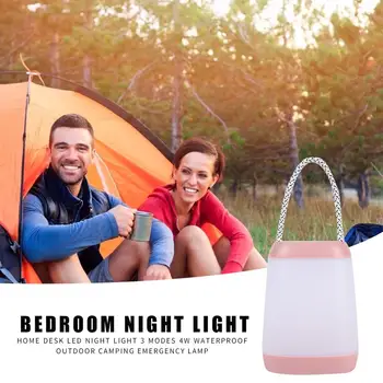 

Wireless LED Camping Emergency Lamp Waterproof Handle with Handle Large Irradiation Area 3 Modes Bedroom Table Night Light