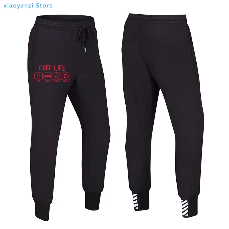 baggy sweatpants Funny Cool Eat Sleep Cook Women Men Pants Style Joggers Workout Trousers Chef Life Men's Hip Hop Sweatpants Camiseta sports track pants