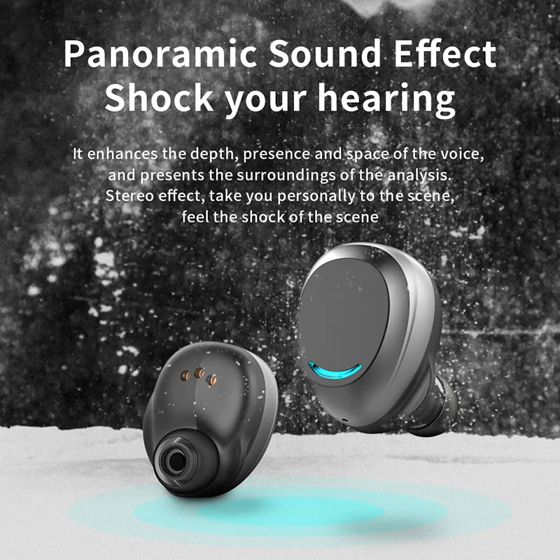 

TWS Wireless Earbuds Bluetooth Stereo Touch Control Hifi Handfree Sports Earphone with Mic for Phone With Charger Box