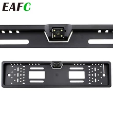 Caméra de vue arrière, cadre de plaque d'immatriculation de voiture européenne, 4 led, Vision nocturne, sauvegarde arrière, Parking, accessoire automobile