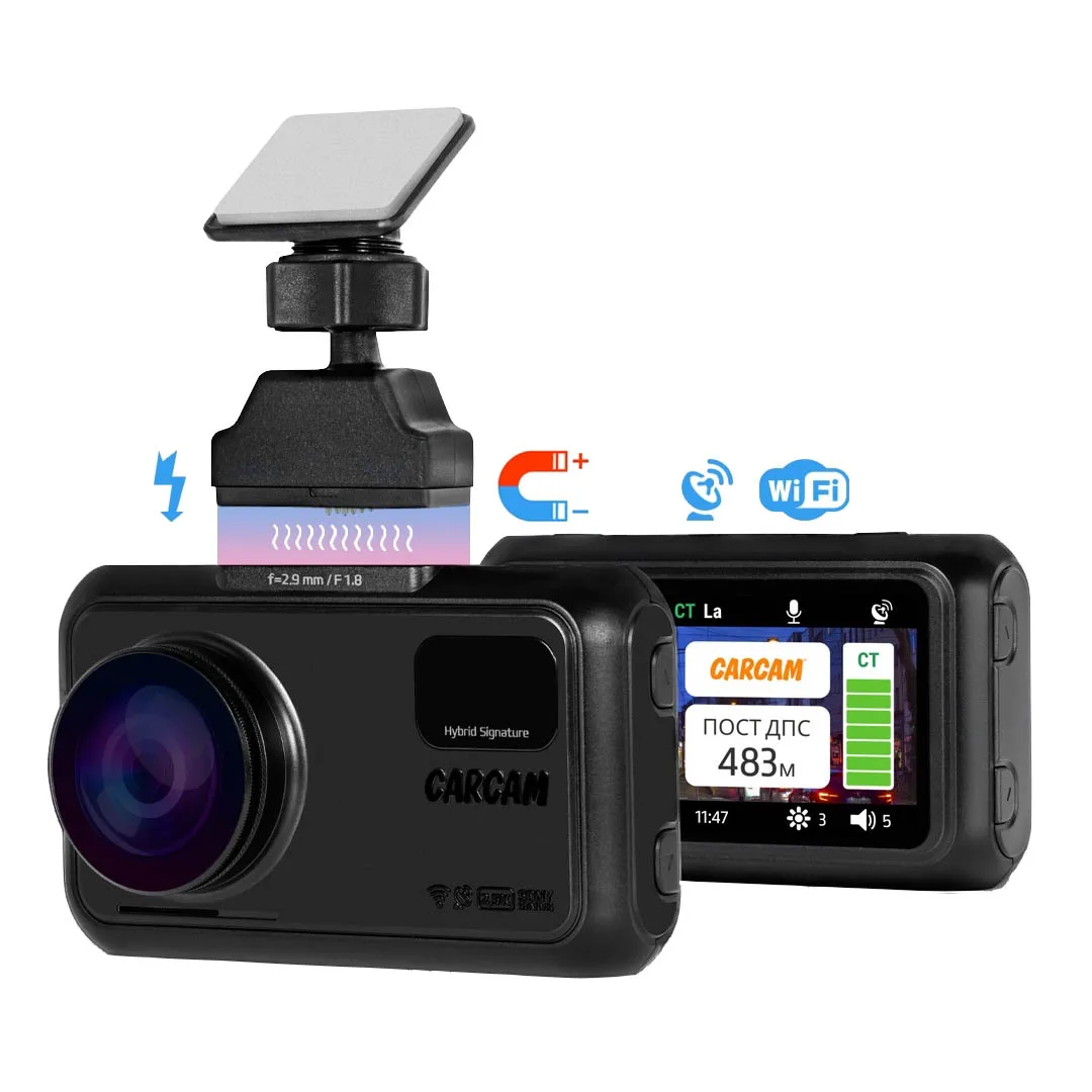 Автомобильный видеорегистратор с радар детектором CARCAM HYBRID 2