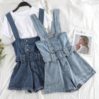 

Summer Women's Slim Sweet College Style Jumpsuit Shorts