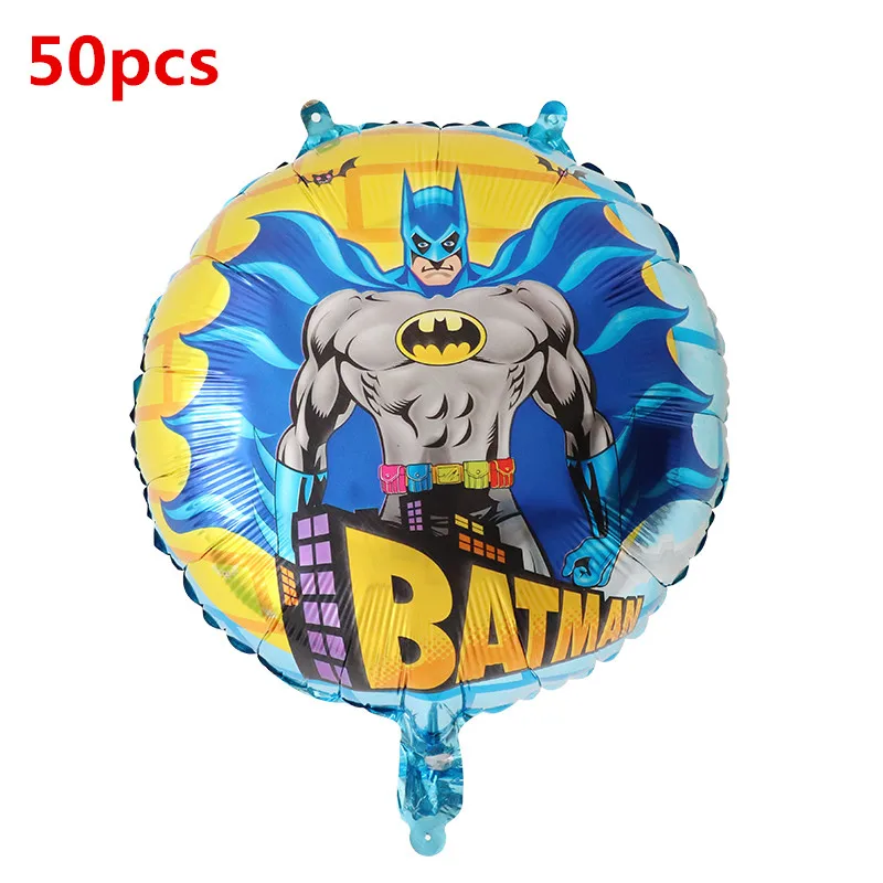 Воздушные шары из фольги с объемным рисунком Человека-паука, Бэтмена, Железного человека, супергероя, украшения на день рождения, подарки для детей, детские игрушки - Цвет: Черный