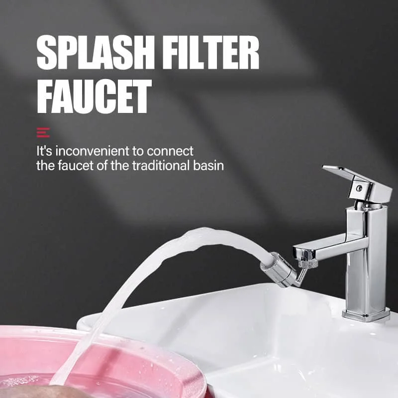 720° Universal Splash Filter Faucet Spray Head Anti Splash Filter Faucet Children