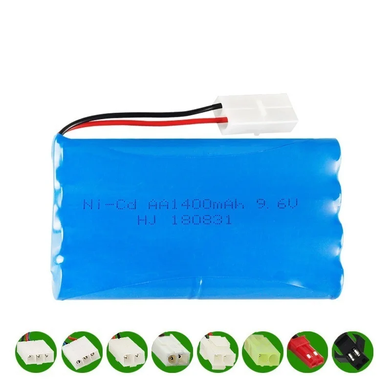 Модель H) 9,6 v 1400mah NiCD аккумулятор для радиоуправляемых игрушек, автомобилей танков, поездов, роботов, лодок, ружья Ni-CD AA 700mah 9,6 v перезаряжаемая батарея