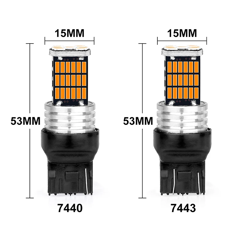 2x4014 45SMD 12 Вт лампочка указателя поворота T20 7440 W21/5 задний фонарь заднего хода