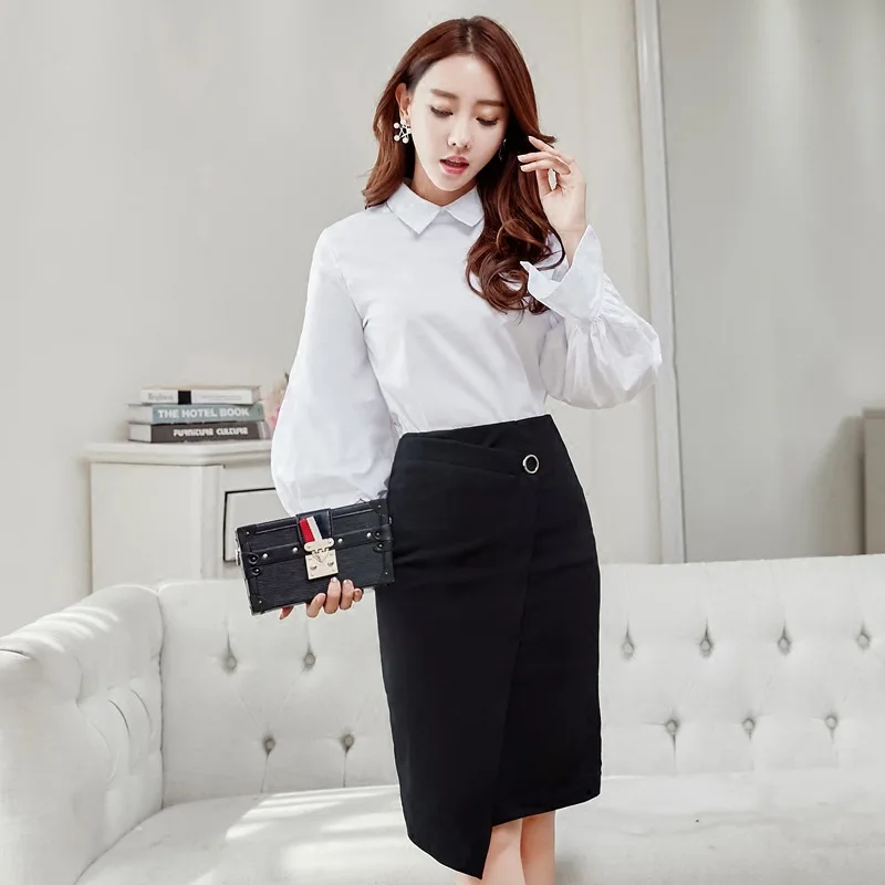 

Spring Clothing New Style Skirt Elegant Fashion Skirt Mid-length Irregular Slimming Slit One-step Skirt 948-2