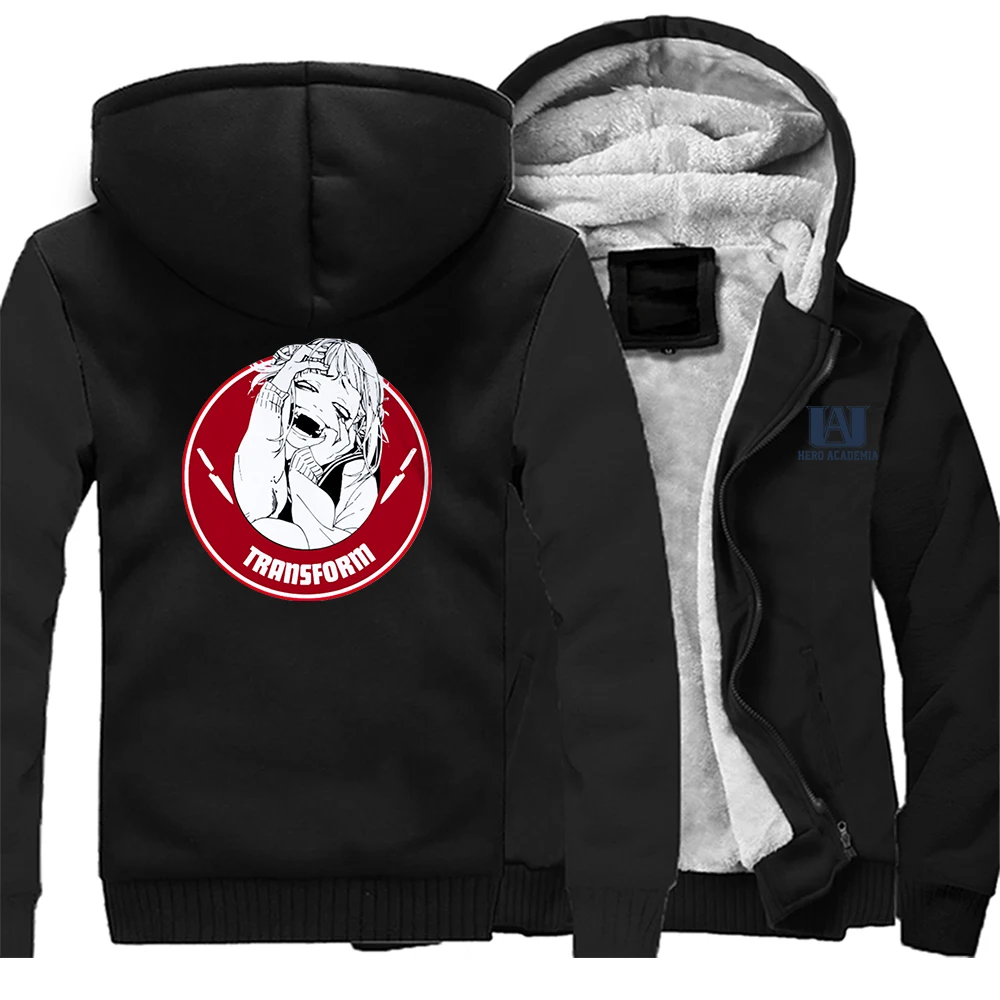 

My Hero Academia Anime Thick Men's Hoodies Kawaii Anime Girl Bomber Jacket Streetwear Fitness Jacket Mens Himiko Toga Coat