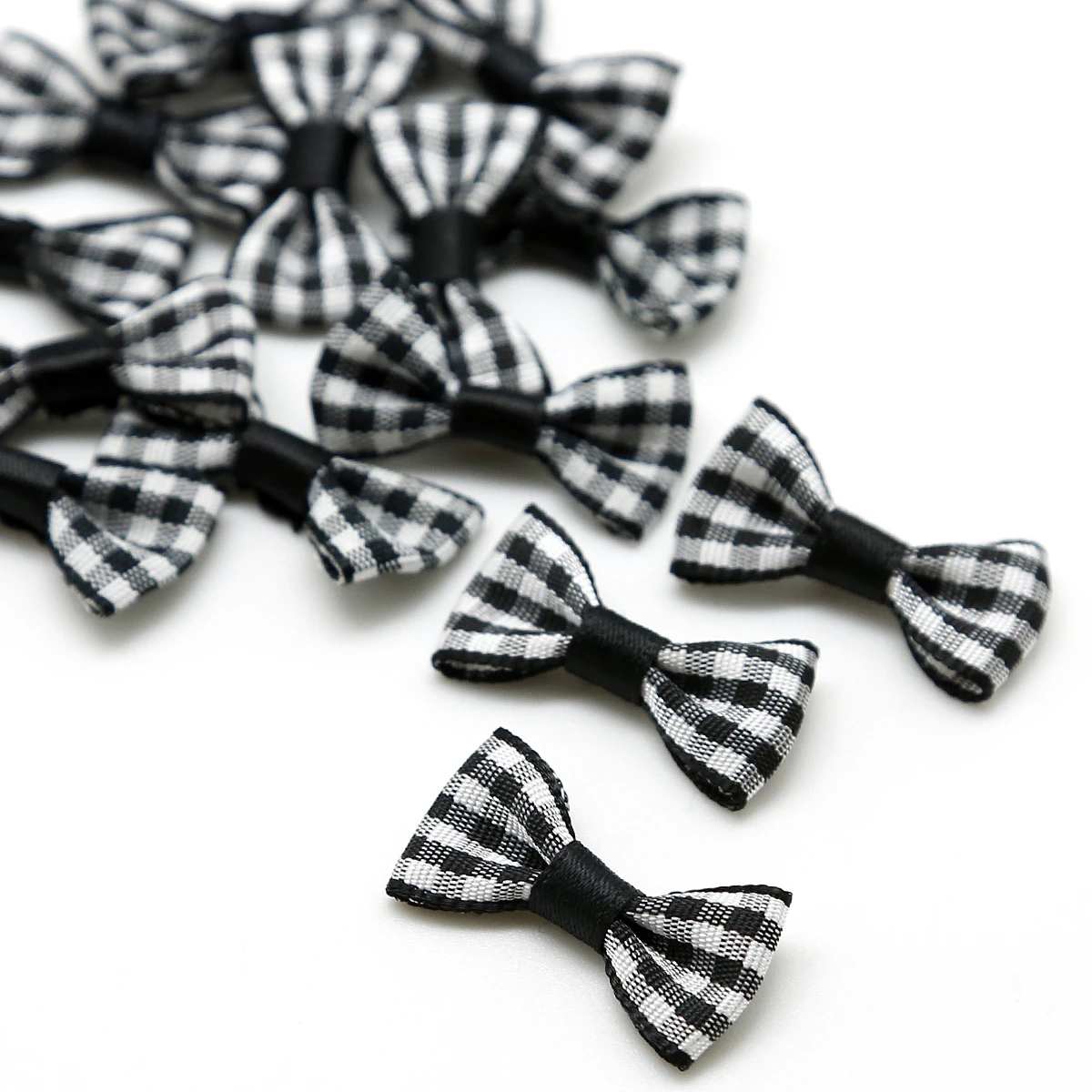 Satin Ribbon Bow Flower Tie Appliques 25/50pcs