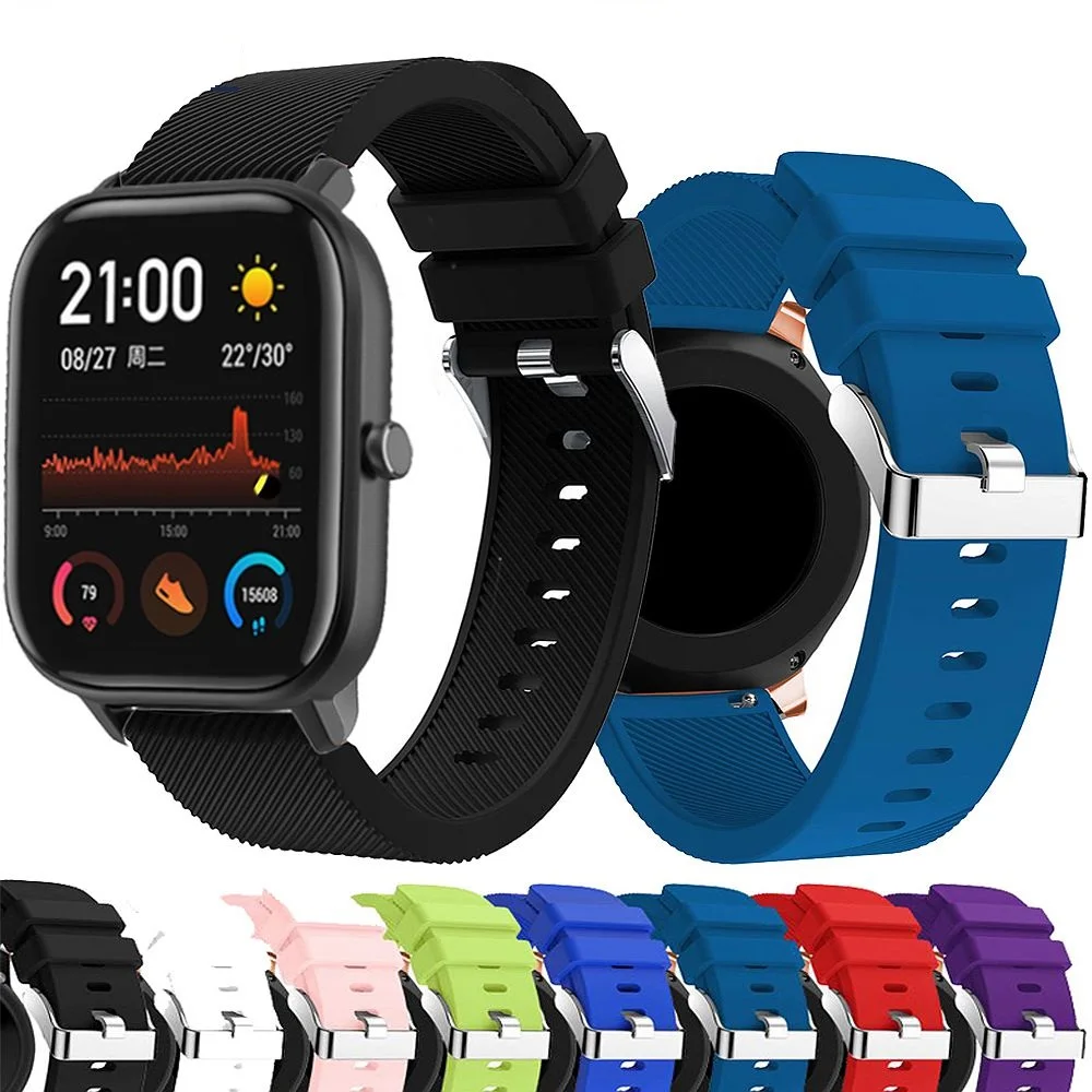 Ремешок силиконовый для Xiaomi Huami Amazfit GTS/GTR 42 мм/Bip Lite 20 мм | Наручные часы