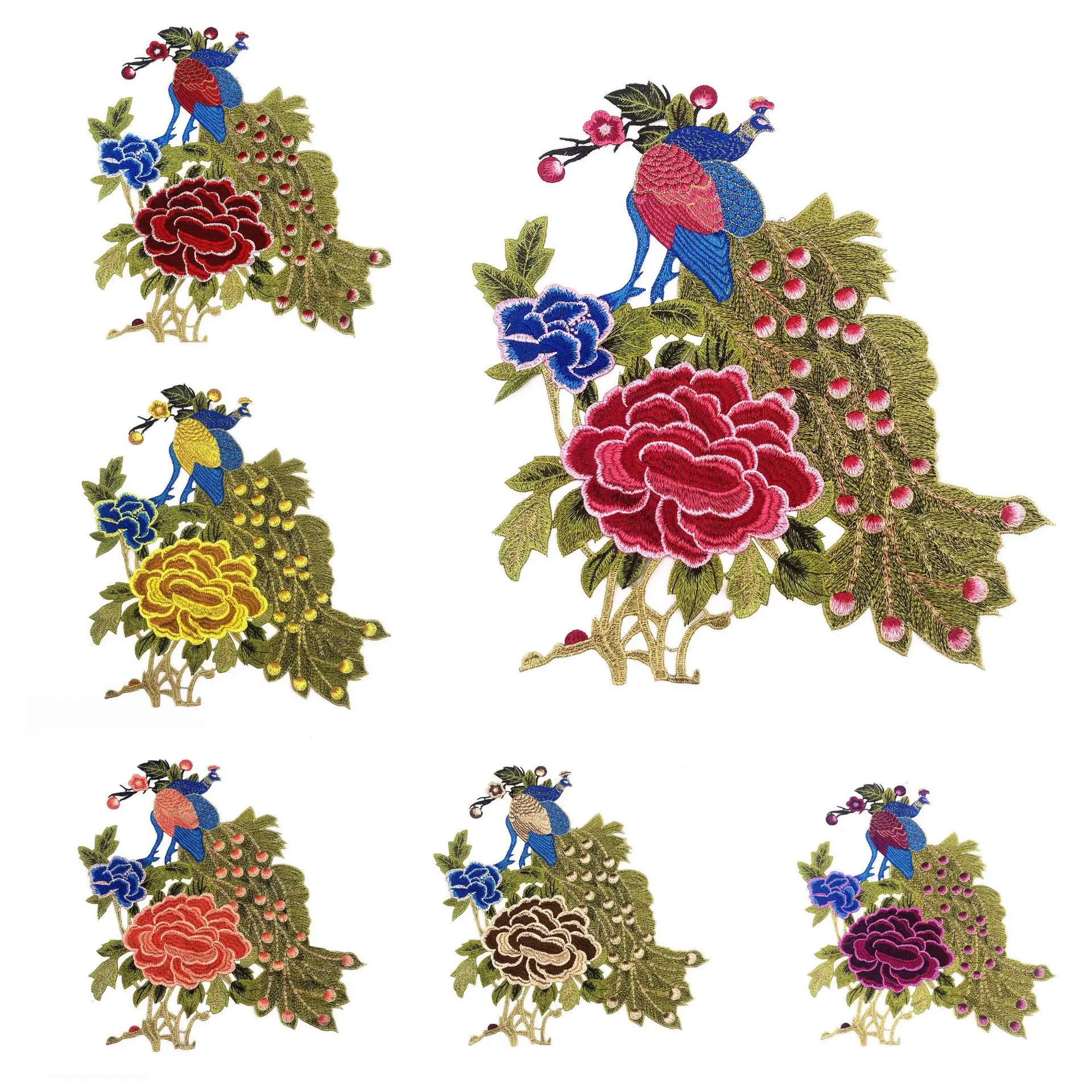 

New Hot Sale Peacock Sequins Patches For Clothing Sewing Garment Applique Embroidery Diy Accessory Party Decoration 1PCS
