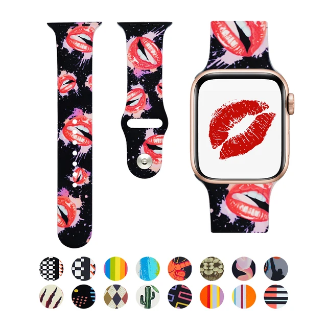 Akatsuki Sun-flower Cactus Akira For iwatch Apple Watch Strap Silicone Band Replacement 38mm 40mm 42mm 44mm Series 3 4 5 6 7 SE 9