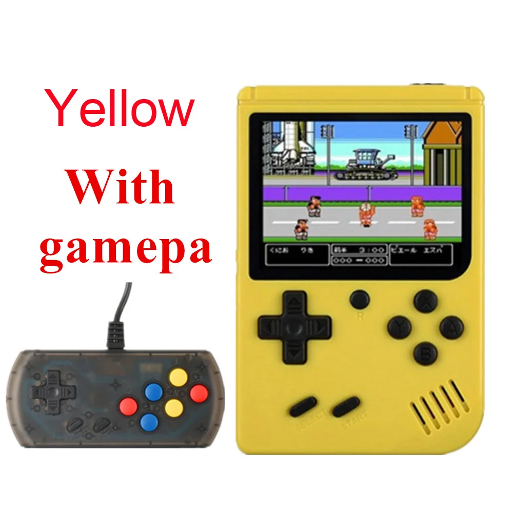 Yellow add Gamepad Retro FC 168 in 1 Video Game Console Games VS BittBoy Pocketgo Consola Retro Game Mini Handheld Players 8 Bit Classic Gamepad - Цвет: Yellow add Gamepad