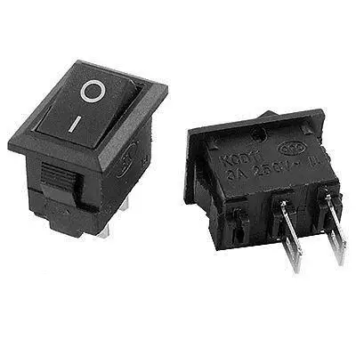 

20 x Black 2 Pin SPST On Off I/O Two Position Snap-in Rocker Switch 3A 250V AC