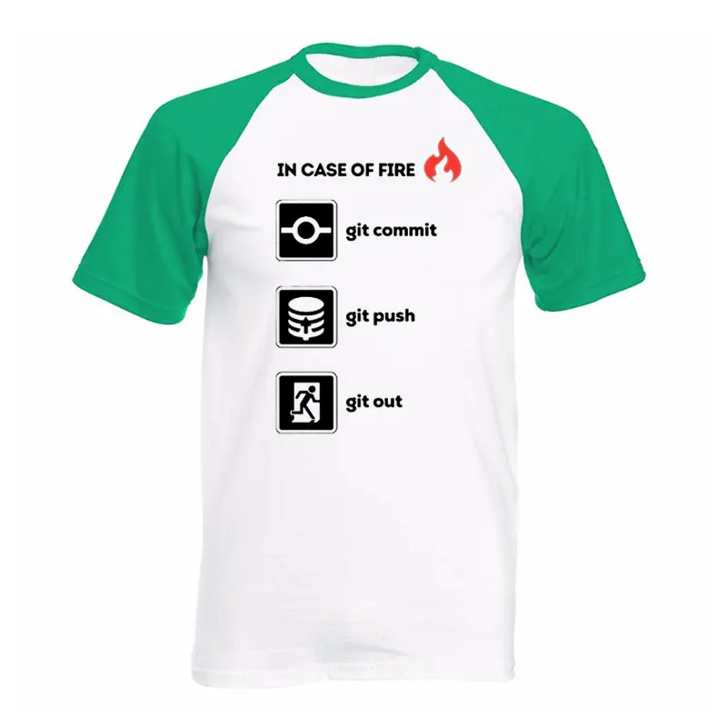 Летняя Новинка, хлопок, высокое качество, забавная футболка с круглым вырезом для программиста, чехол Fire Git Commit, футболка с рисунком, европейские размеры