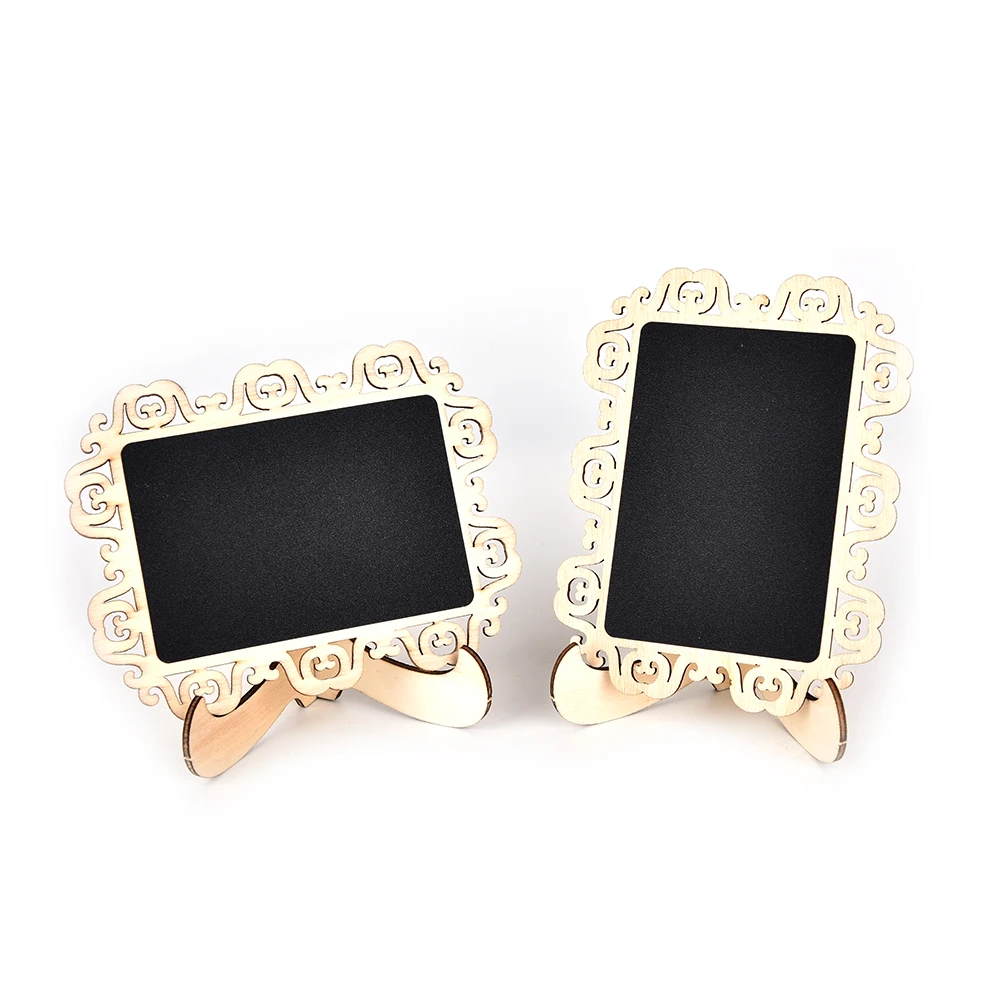 1Set Vintage lace Hollow style blackboard with stand DIY Writing Message Board gift office school supplies 11*8cm