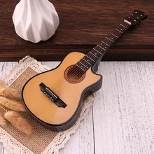 Обучающие Игрушки для раннего образования, 10 см, Классическая деревянная цветная мини-гитара, модель DIY, декорации, аксессуары, лучший рождественский подарок# J