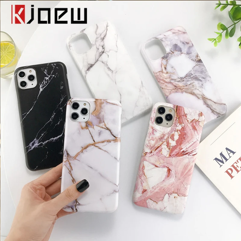 Чехол KJOEW для телефона с мраморным рисунком и текстурой iPhone 7 8 Plus 11 Pro Max X XR Xs мягкий